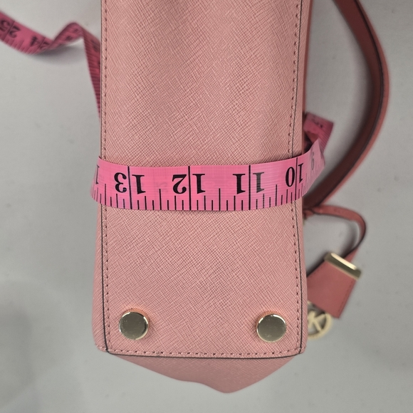 MICHAEL KORS Ava Peach Pink Saffiano Leather Satchel Bag Purse Authentic EUC! - Picture 12 of 12